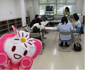 講習会の様子とふ～ちゃんの写真